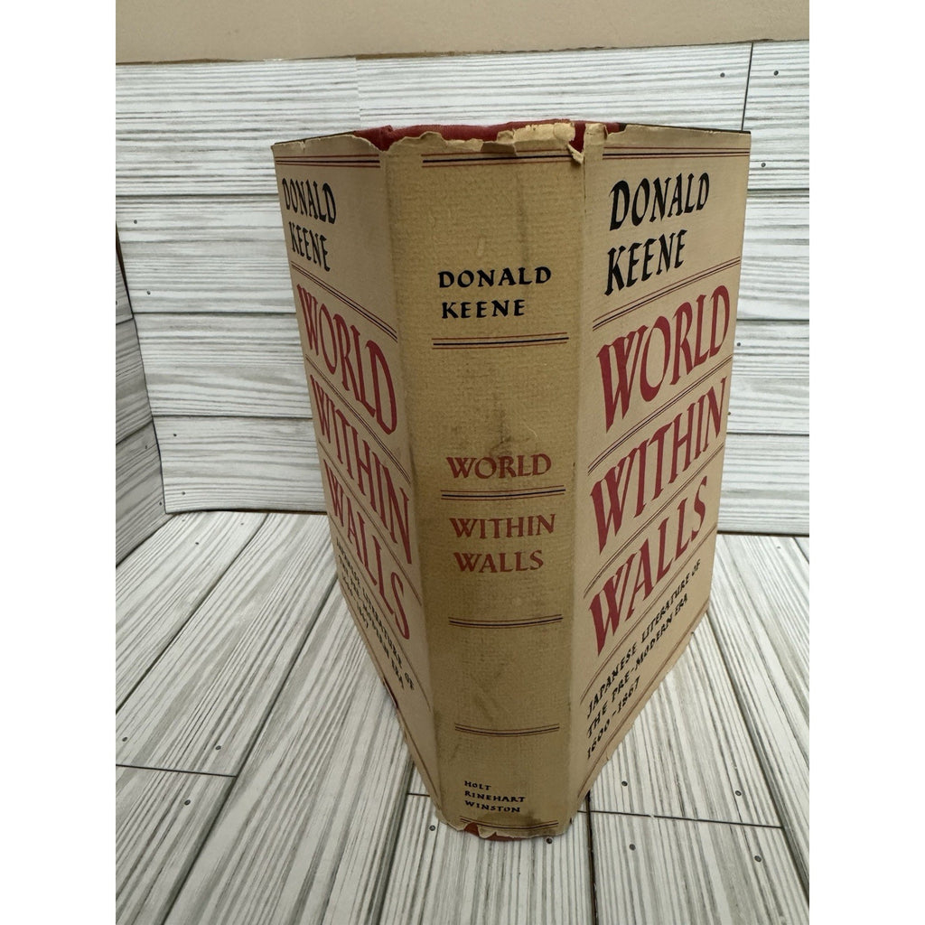Donald Keene World Within Walls 1976 1st Ed HC DJ Japanese Literature Edo
