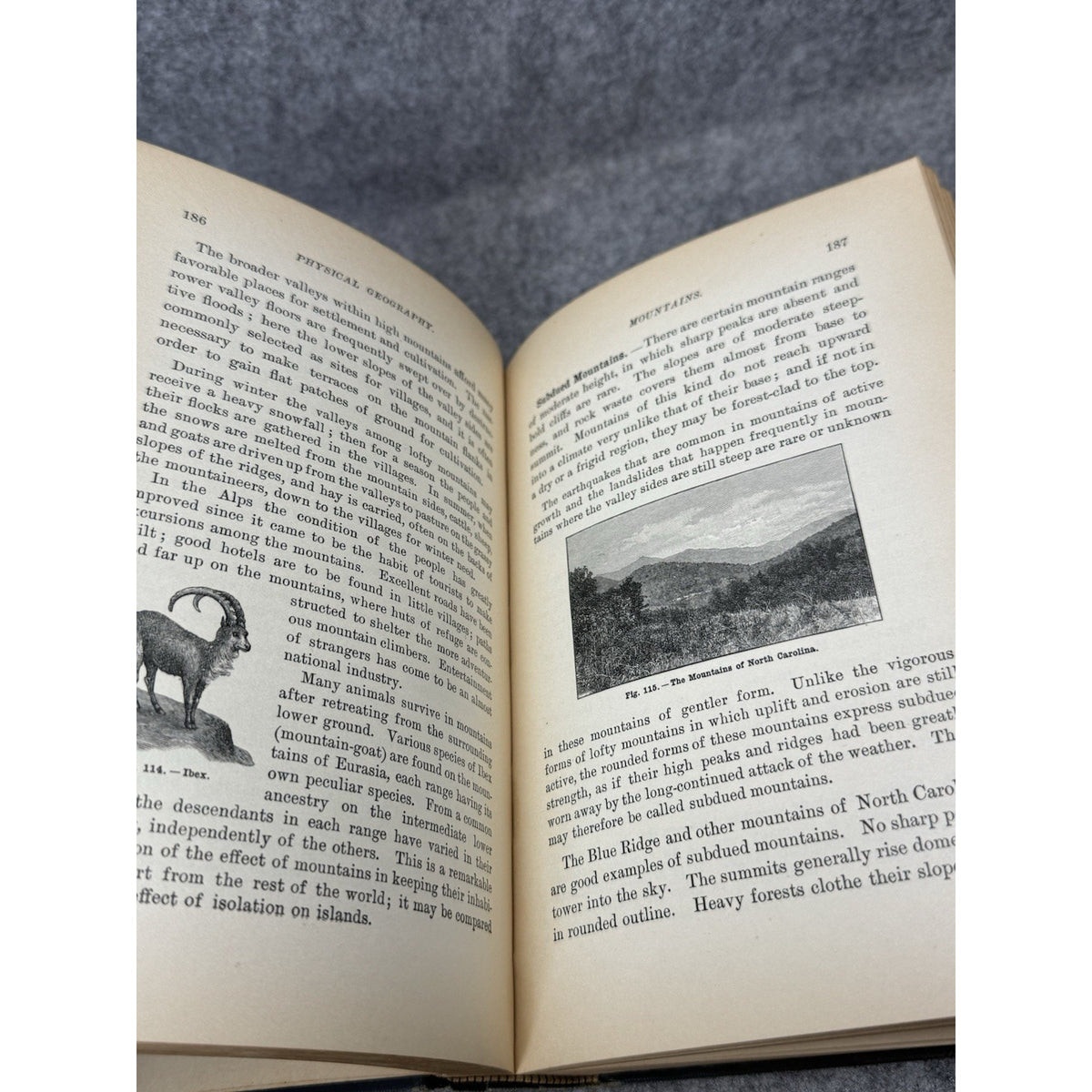 1899 Physical Geography William Morris Davis Illustrated Antique Hardcover