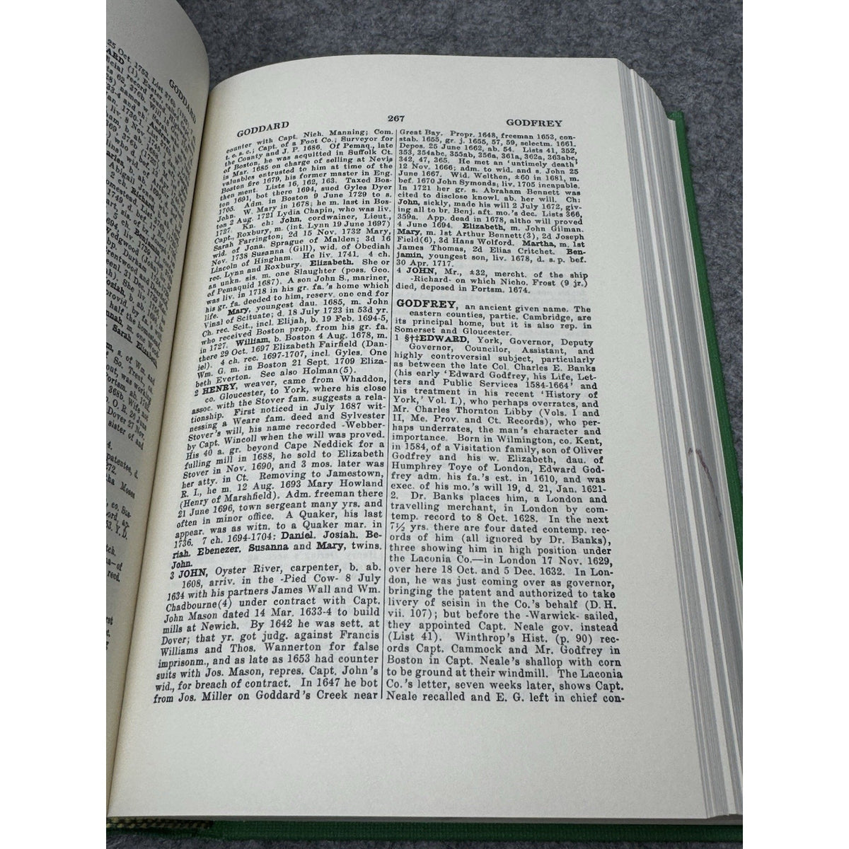1991 Genealogical Dictionary Maine New Hampshire Noyes Libby Davis Hardcover