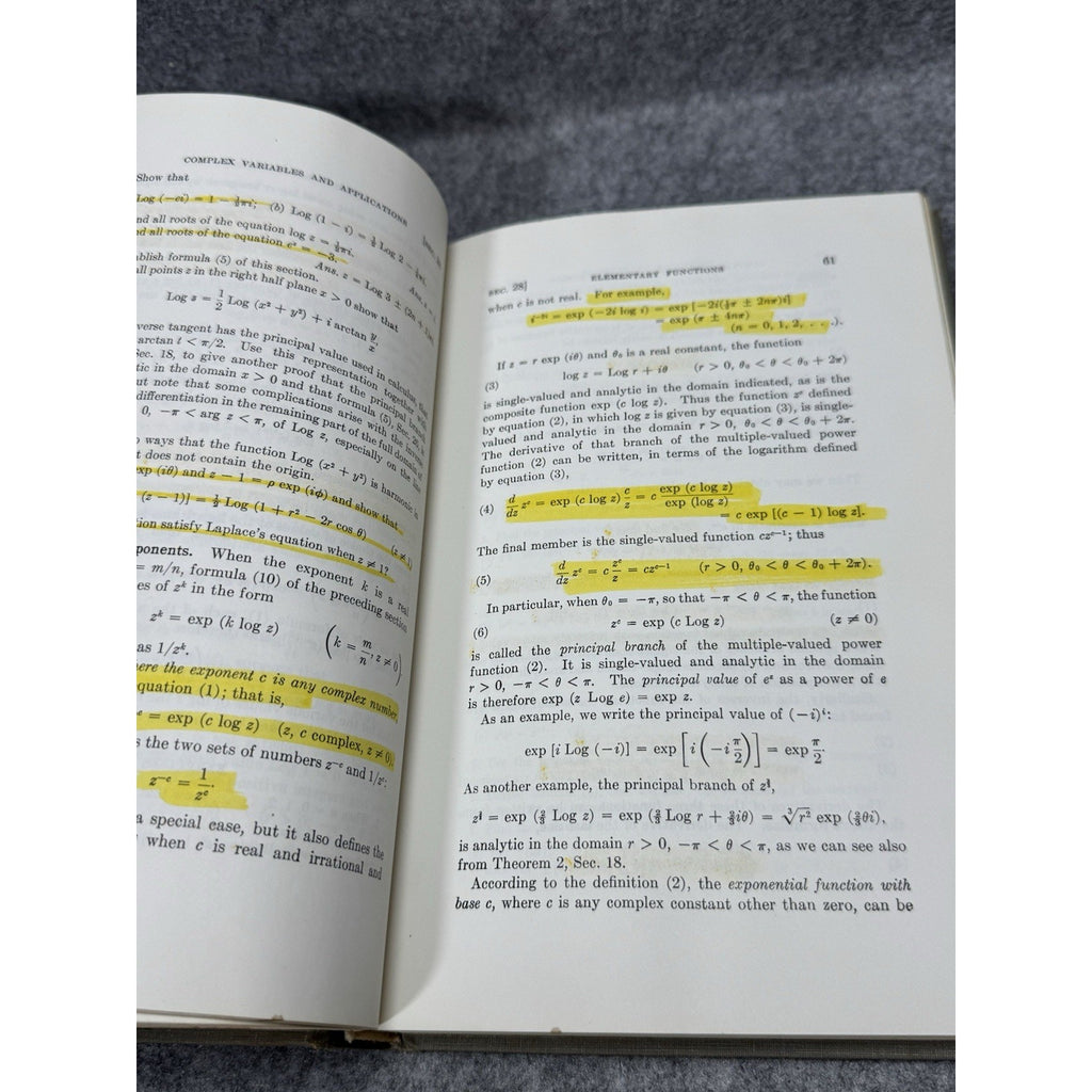 1960 Complex Variables and Applications 2nd Ed Ruel V Churchill HC McGraw-Hill