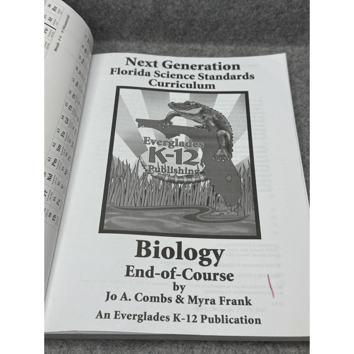 Florida Biology End of Course Curriculum Combs Frank Everglades K-12