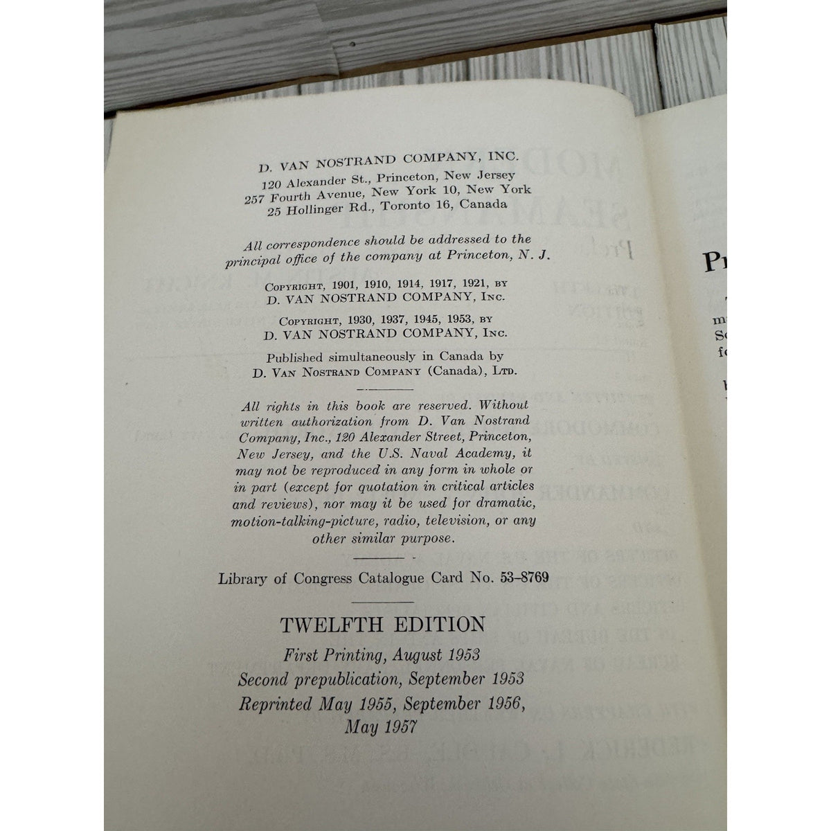 Knight’s Modern Seamanship 1953 HC Twelfth Ed Naval Maritime Book