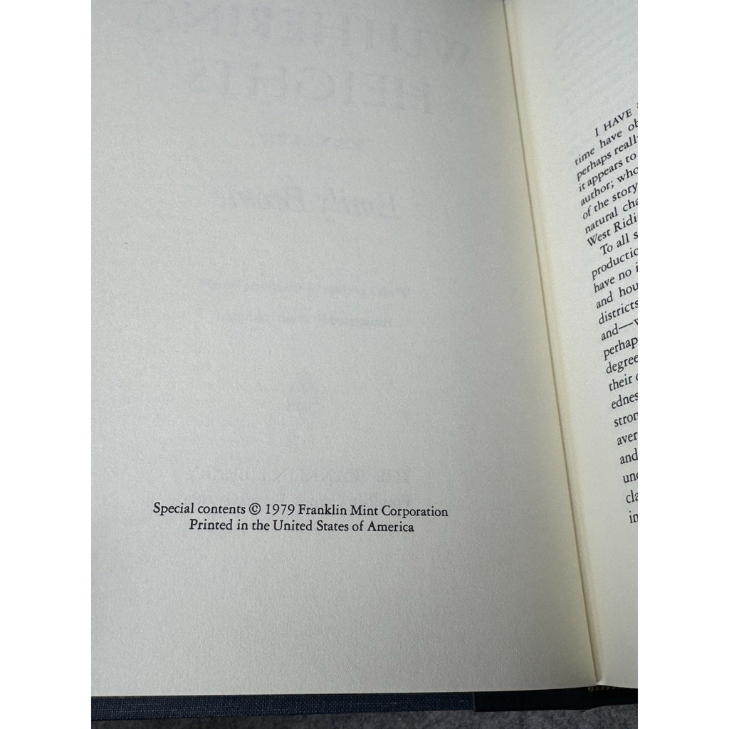 Wuthering Heights Emily Bronte Franklin Library Heirloom Leather Gold Gilt