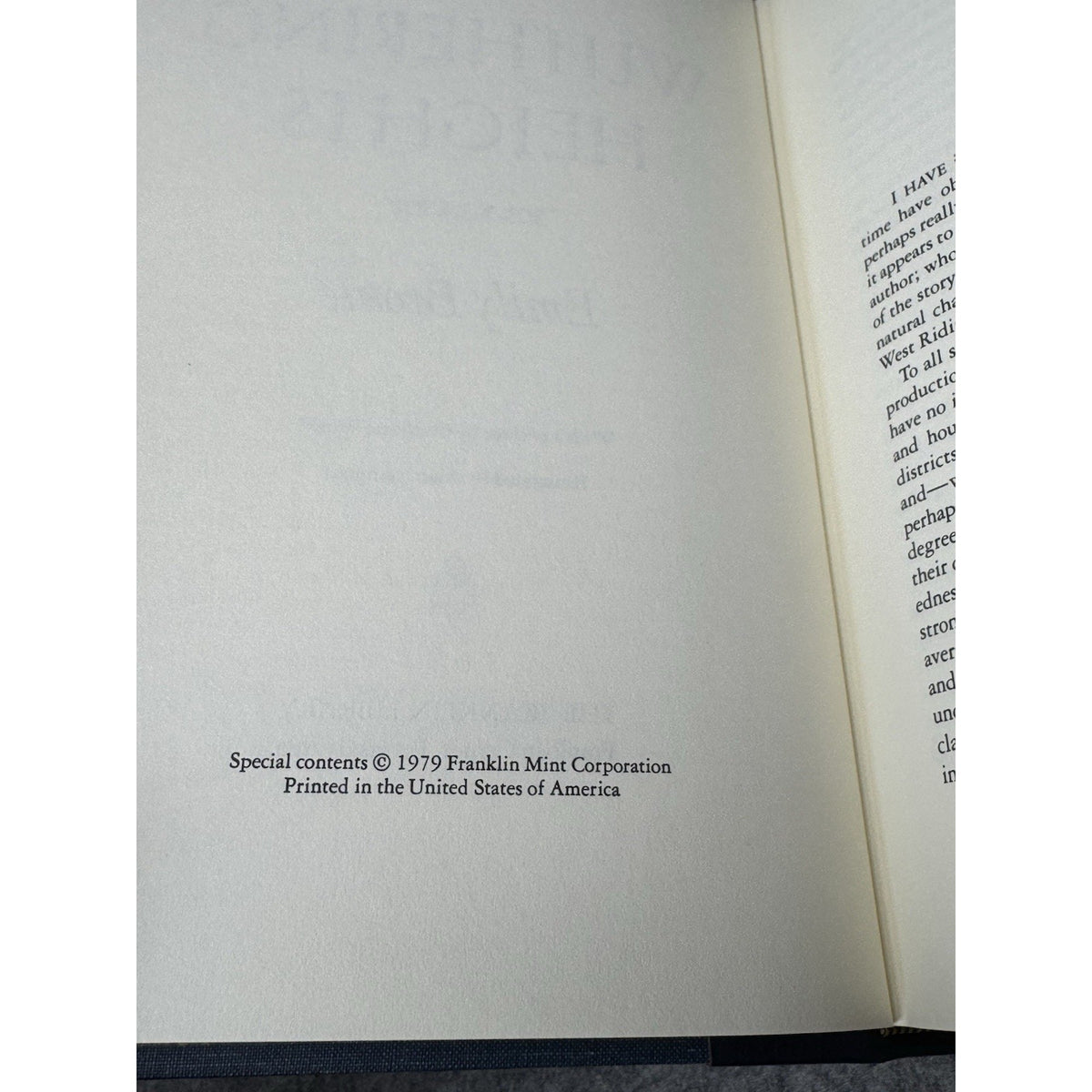 Wuthering Heights Emily Bronte Franklin Library Heirloom Leather Gold Gilt