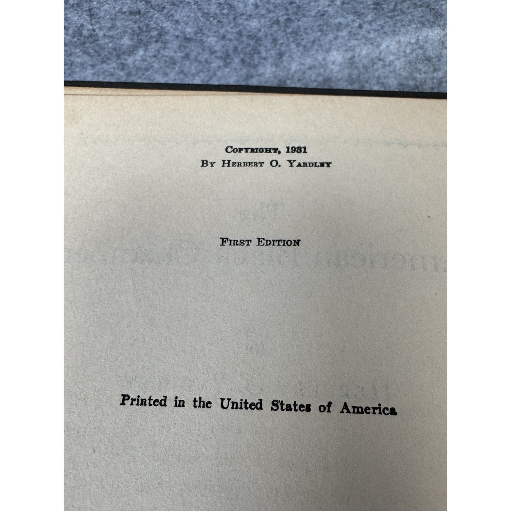 Rare 1931 American Black Chamber Yardley 1st Ed Cryptography Espionage Spy