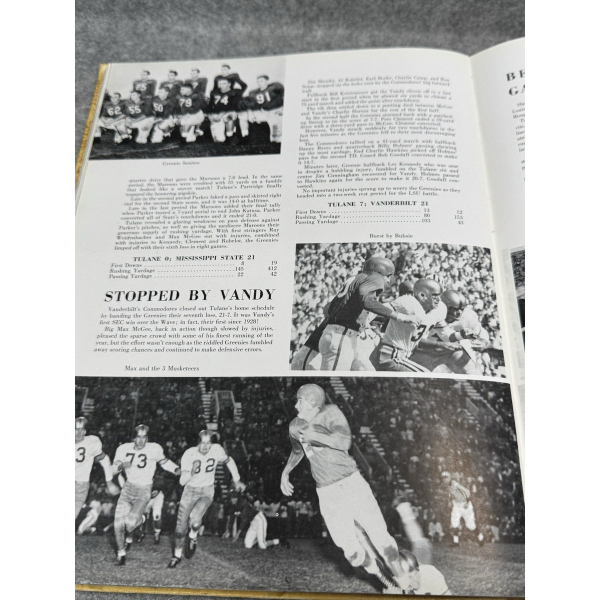 1954 Tulane University Jambalaya Yearbook New Orleans LA Football Golf