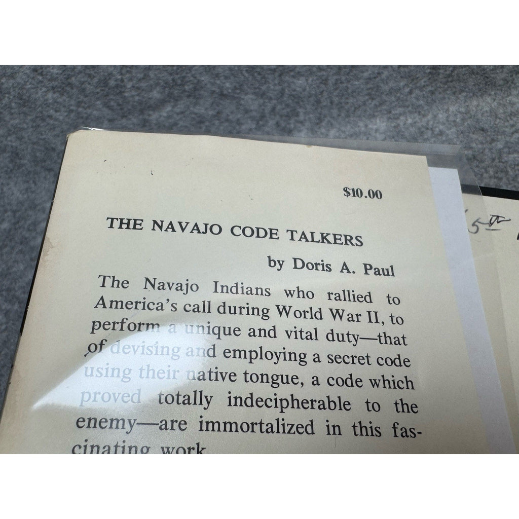 The Navajo Code Talkers Signed by 10 WWII Marines 11 Signatures HC DJ
