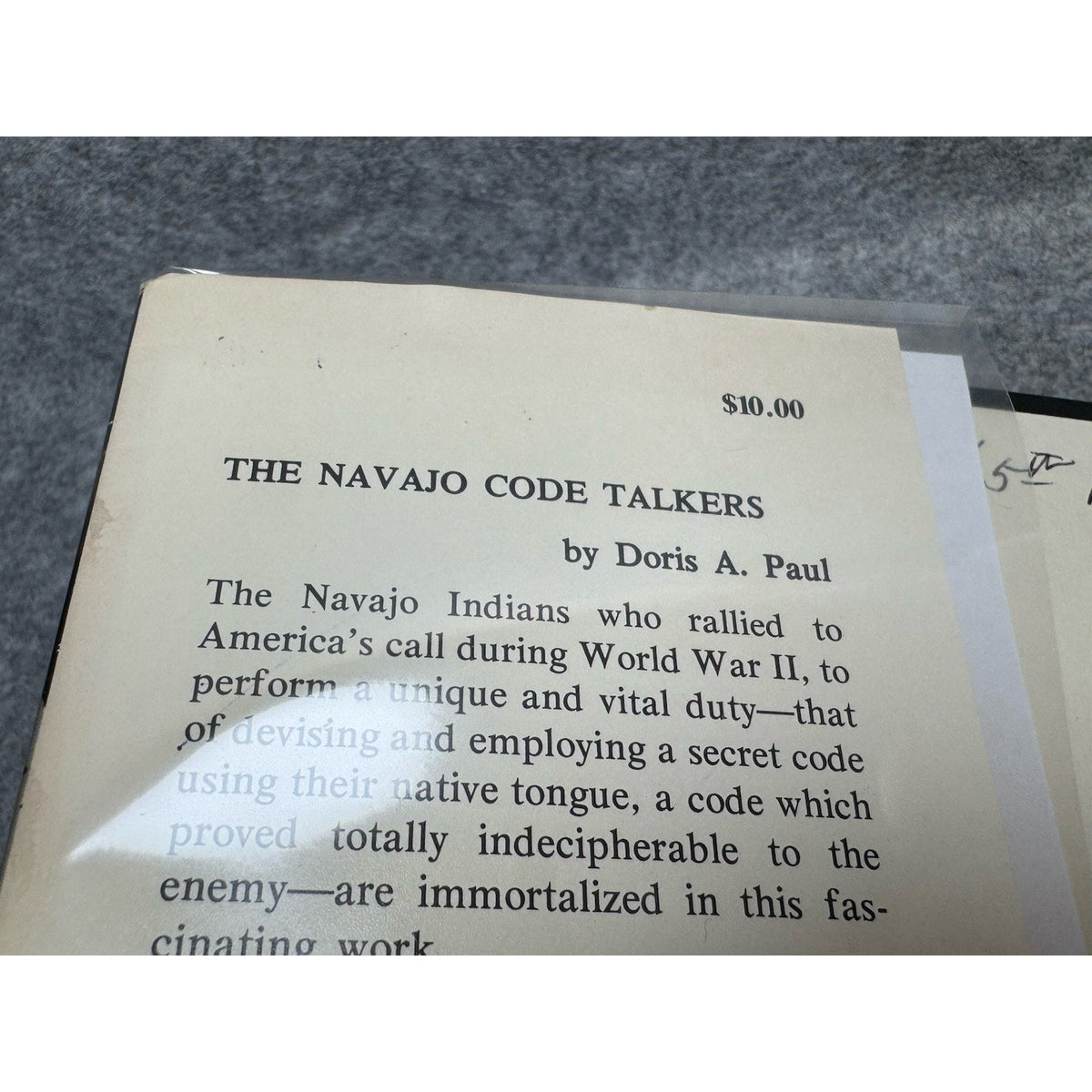 The Navajo Code Talkers Signed by 10 WWII Marines 11 Signatures HC DJ