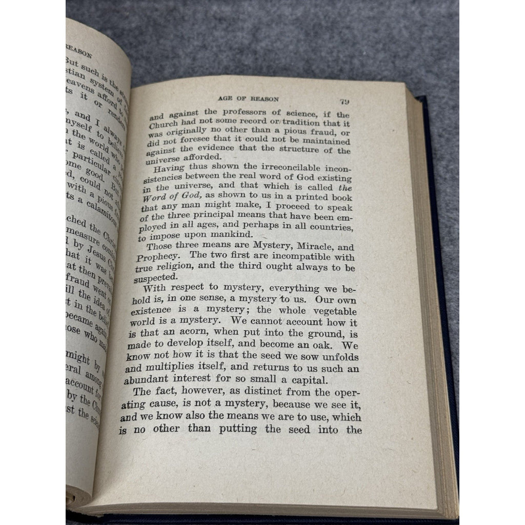 1942 Age of Reason Thomas Paine Religion Deism Philosophy Willey Hardcover