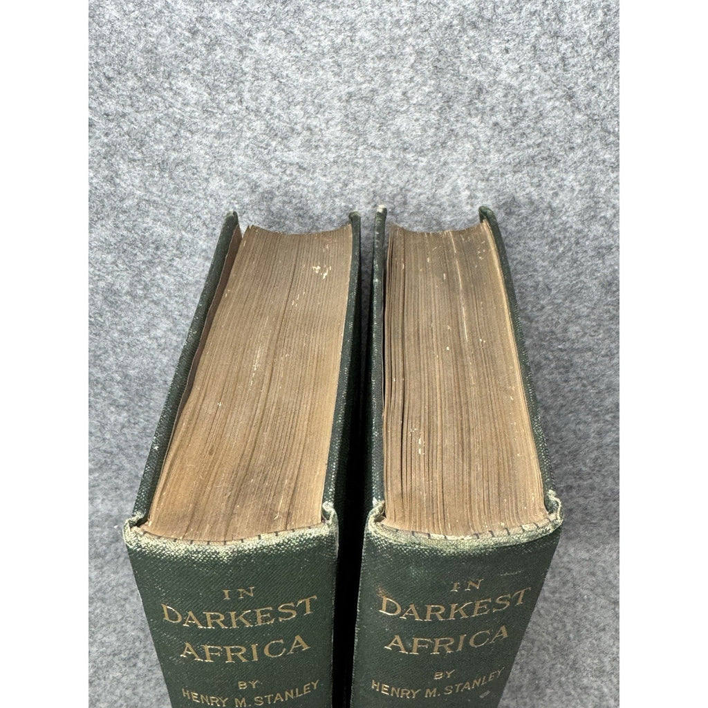 1891 In Darkest Africa Henry M Stanley 2 Vol Set Illustrated Both Folding Maps