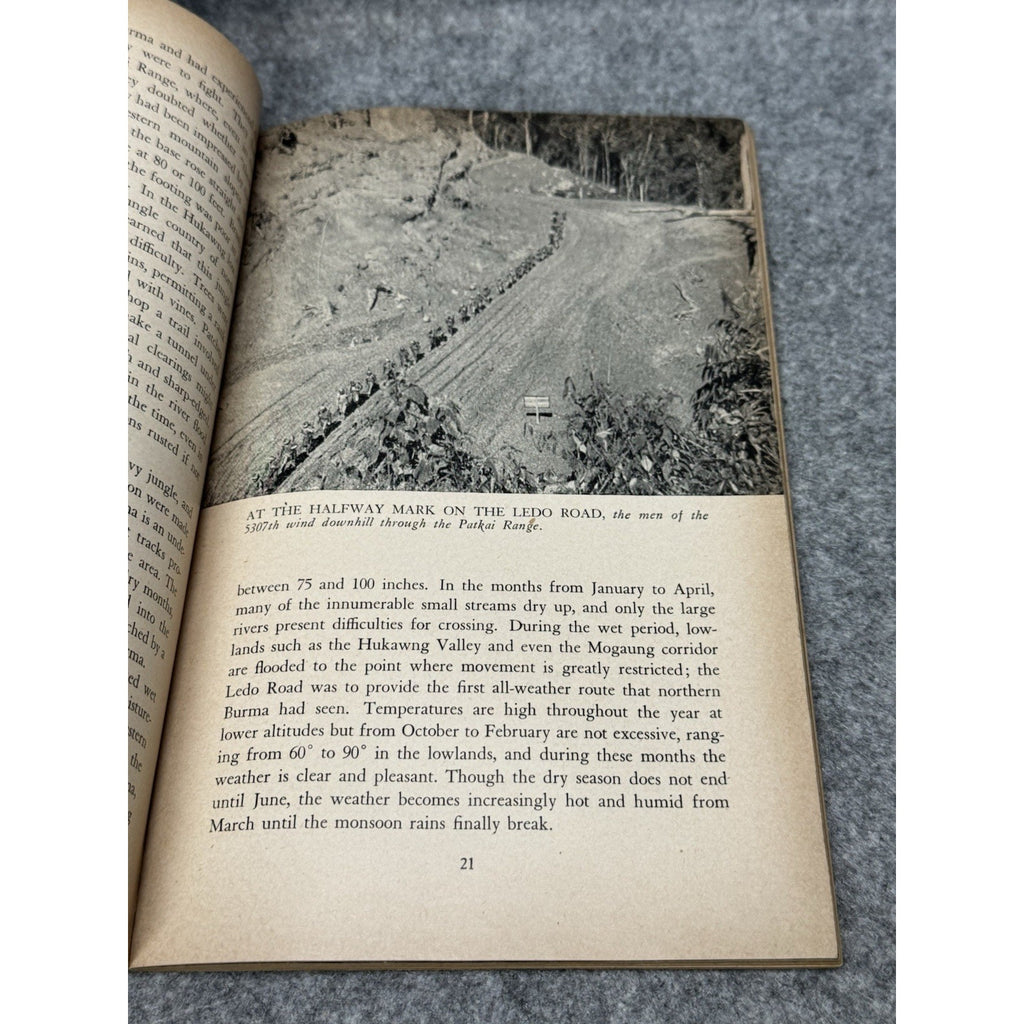 1945 Merrill’s Marauders WWII Burma War Department First Edition Maps Softcover