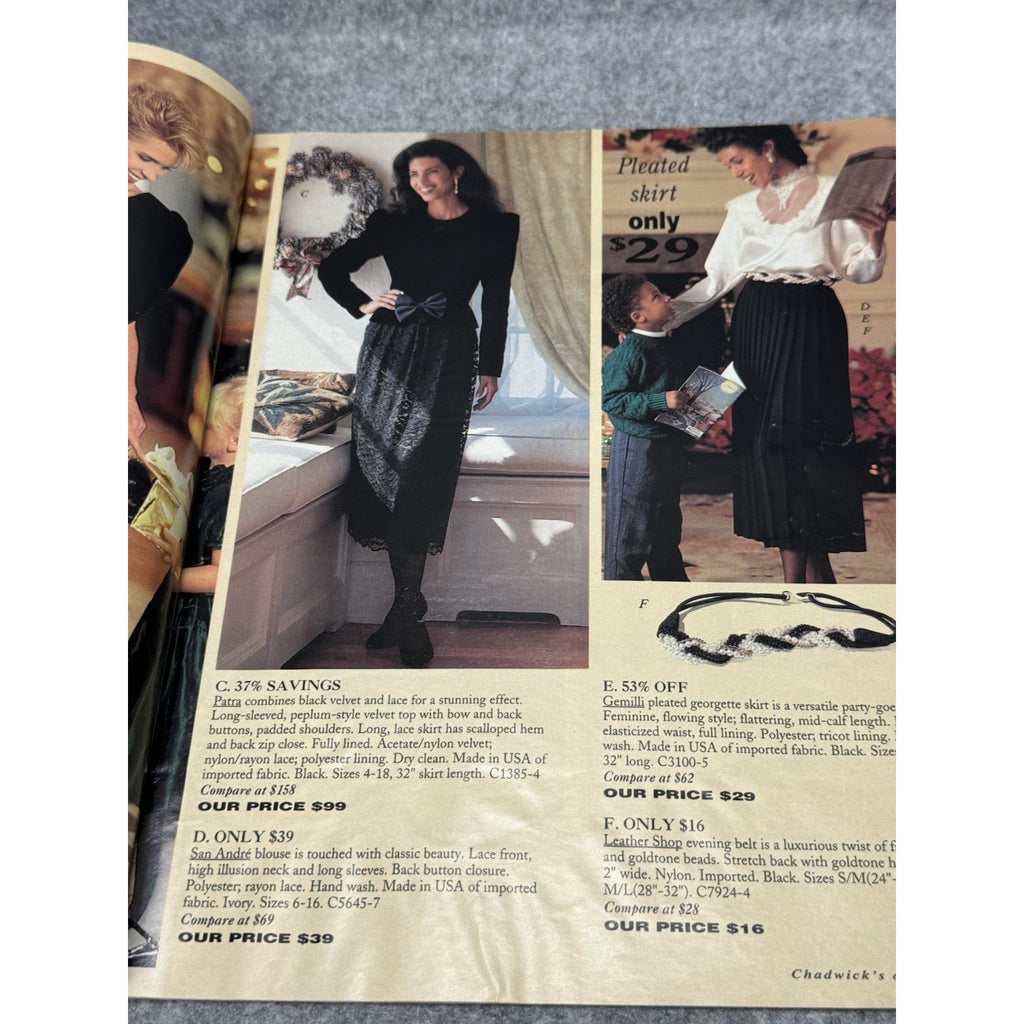 Vintage Chadwick’s of Boston Holiday Fashion Catalog Christmas Dresses Clothing