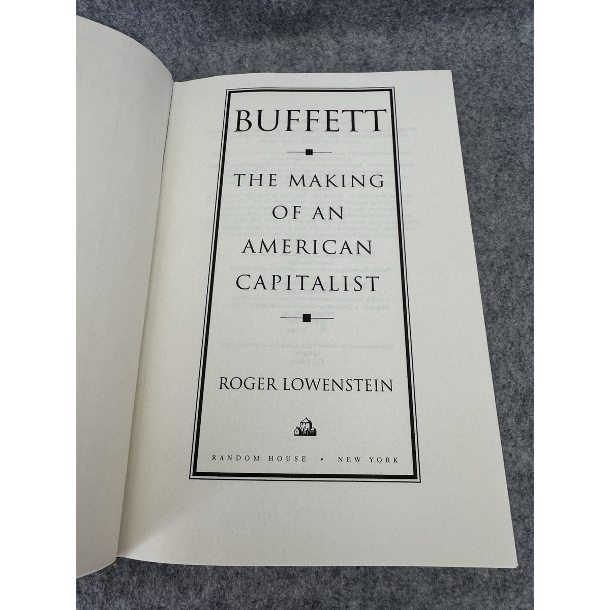 Buffett The Making of an American Capitalist 1995 1st HC DJ