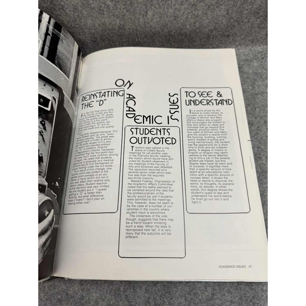 1977 Colonial Echo William & Mary College Yearbook Williamsburg VA HC