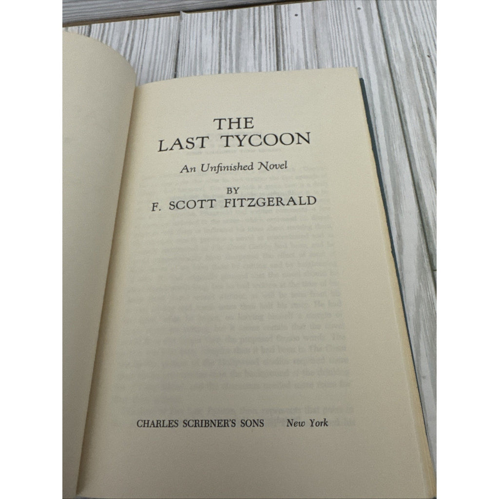 The Last Tycoon by F. Scott Fitzgerald 1969 Edition HC, VERY GOOD