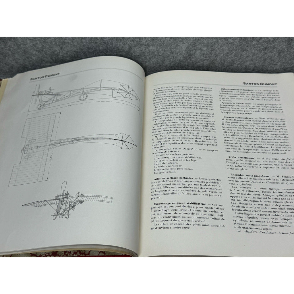 Rare Les Aeroplanes de 1910 R. de Gaston First Edition Aviation Plans