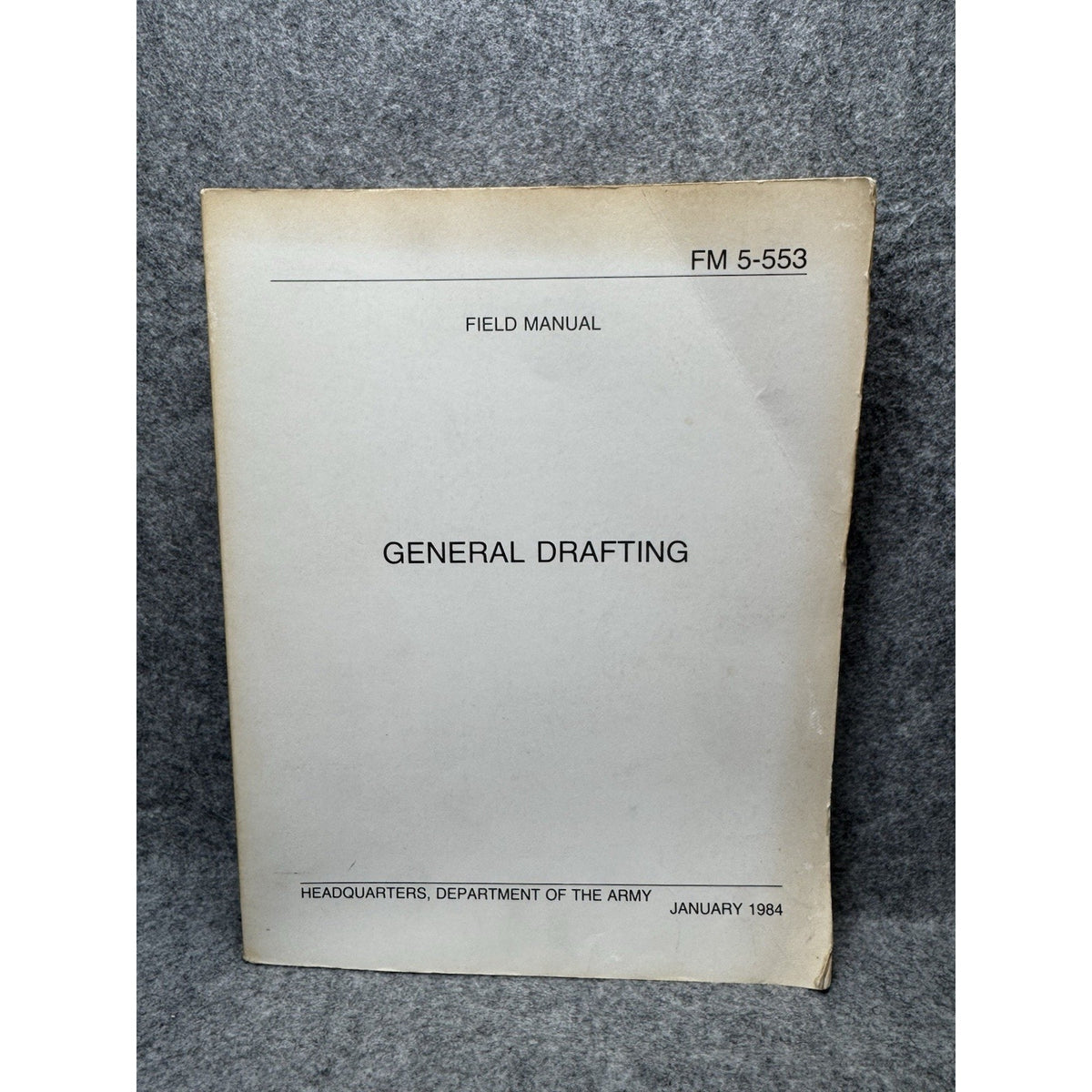 1984 US Army FM 5-553 General Drafting Field Manual Technical Drawing