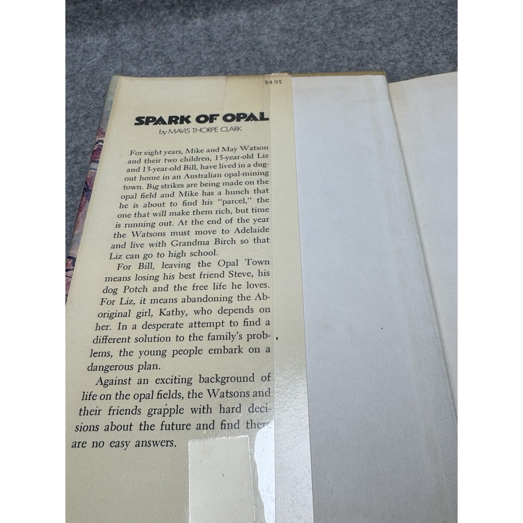 Spark of Opal Mavis Thorpe Clark 1st US Edition Australian Mining HC DJ