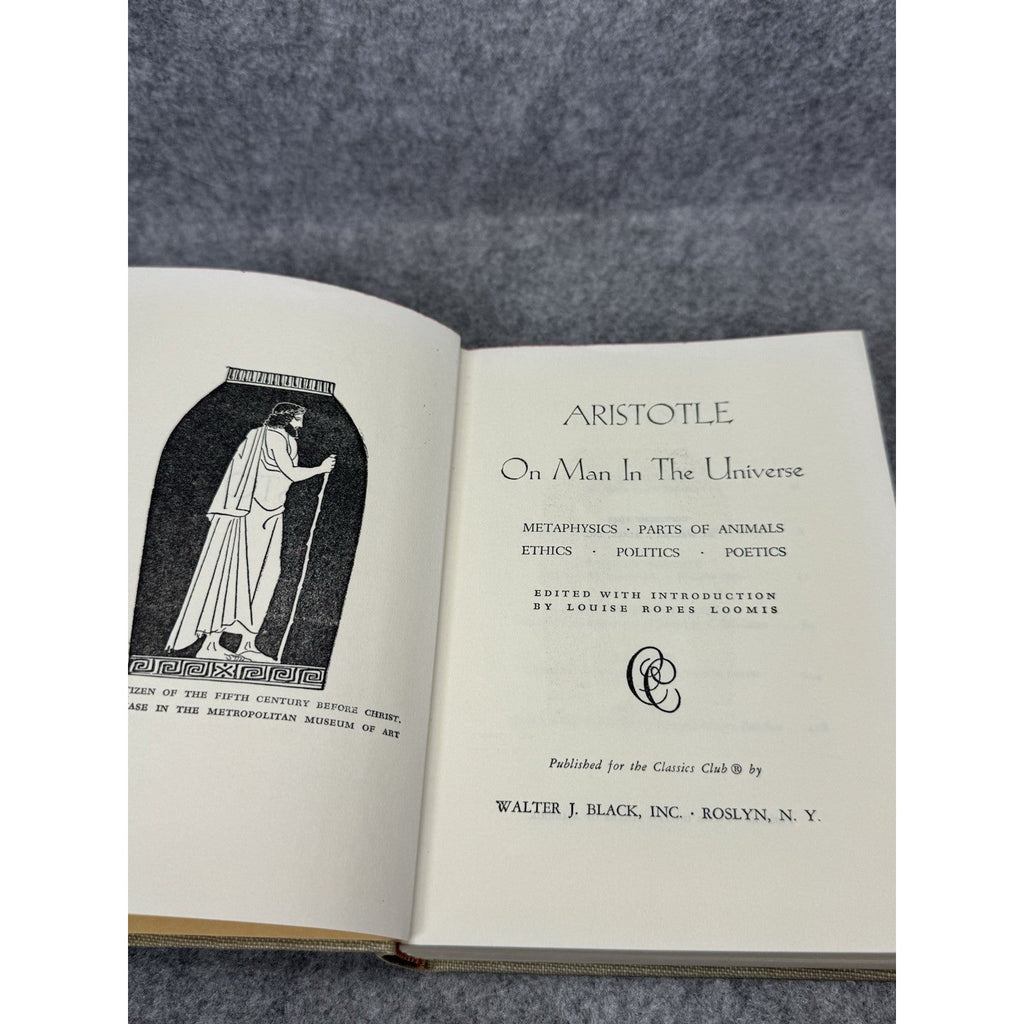 1943 Aristotle On Man in the Universe Classics Club Philosophy Ethics Politics
