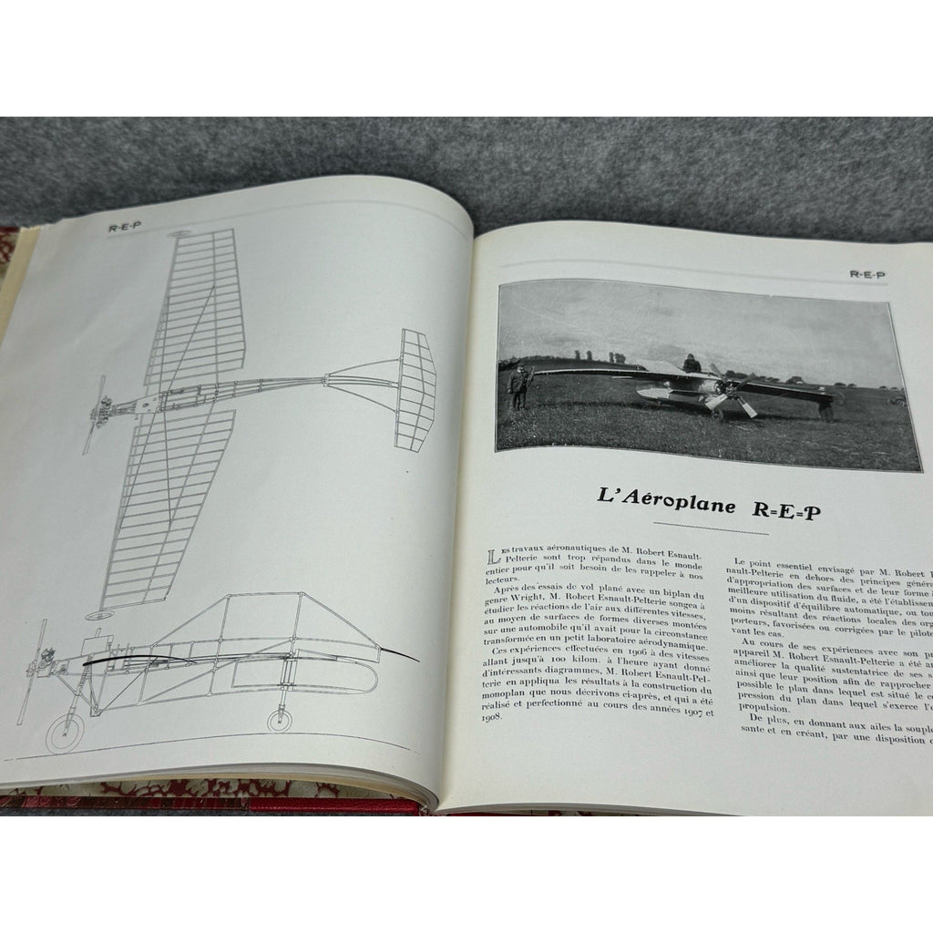 Rare Les Aeroplanes de 1910 R. de Gaston First Edition Aviation Plans