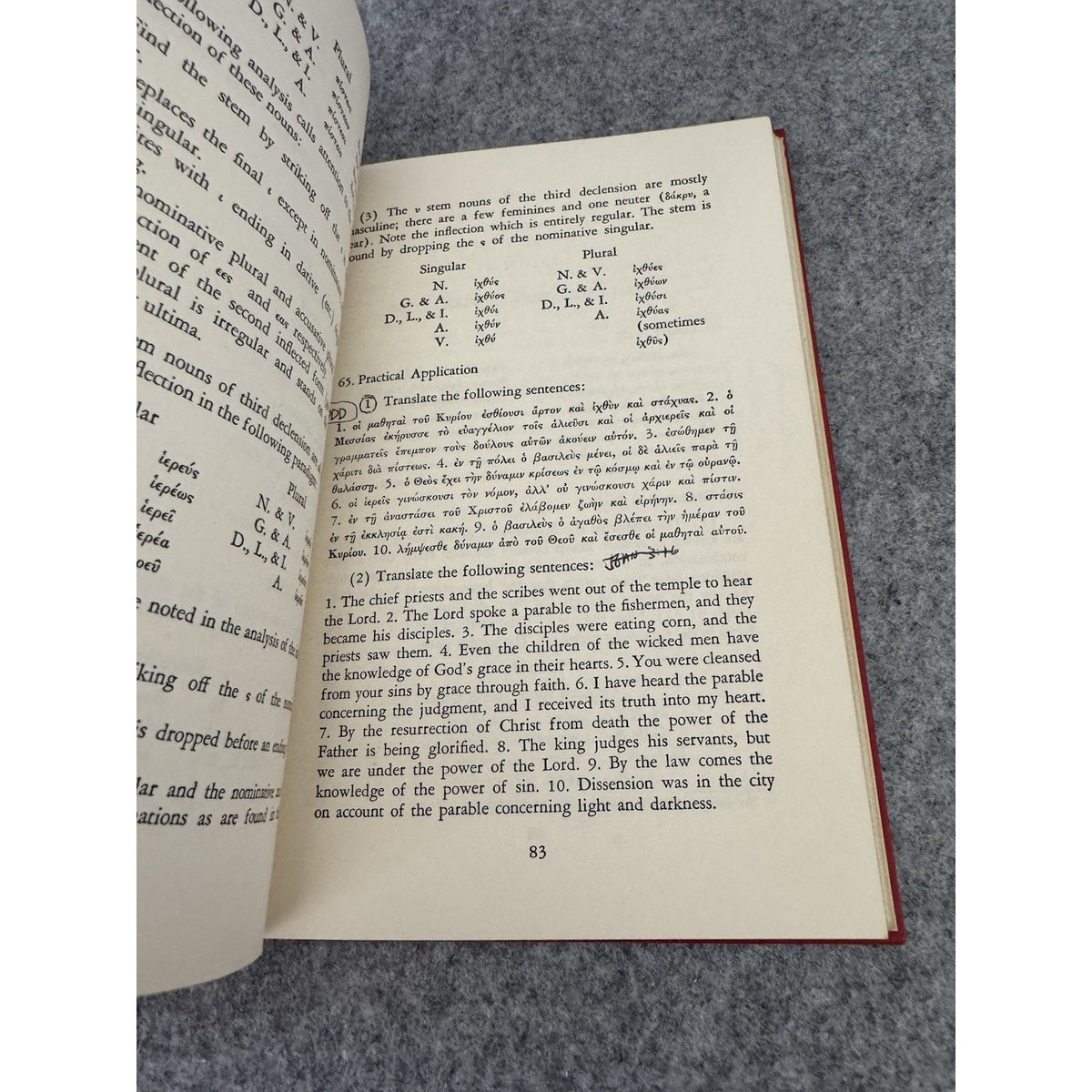 Essentials of New Testament Greek Ray Summers 1950 HC Broadman Press